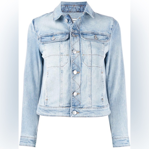 Nwt ZADIG & VOLTAIRE Skull Embellished Denim Jacket - Picture 3 of 9